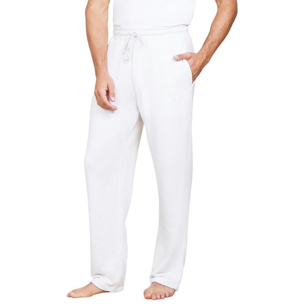 Barefoot Dreams Mens  French Terry Pant, White